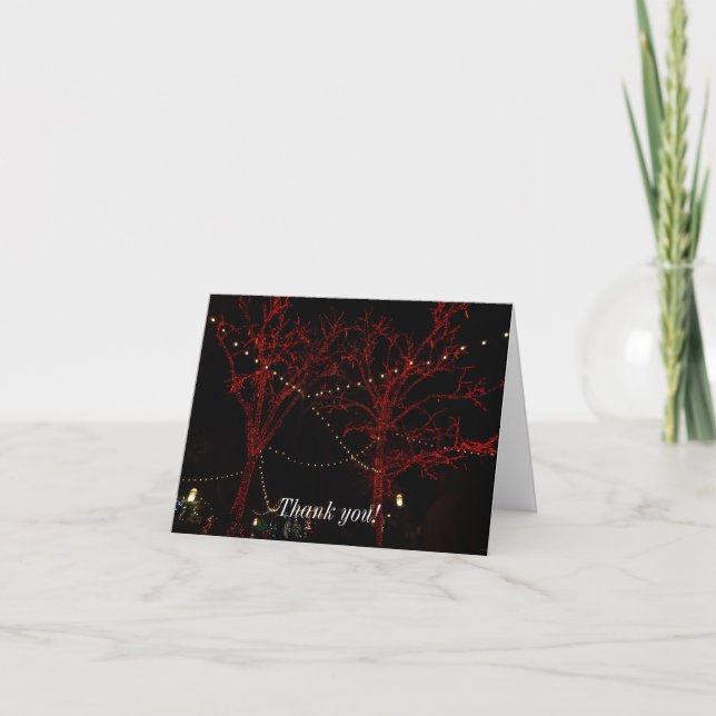 Carte de Noël en Merci de paire rouge (Devant)