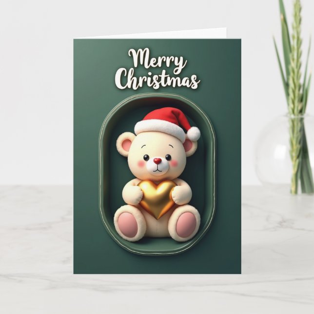 Carte de Noël en peluche douce (Devant)