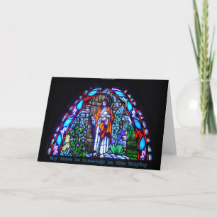 Carte de noël en verre de Jésus