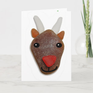 Carte de Noël en verre de mer