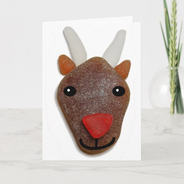 Carte de Noël en verre de mer (Devant)