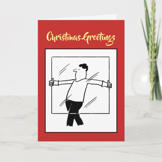 Carte de Noël en verre et laitages (Devant)