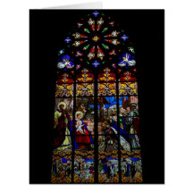 Carte de Noël en verre souillé