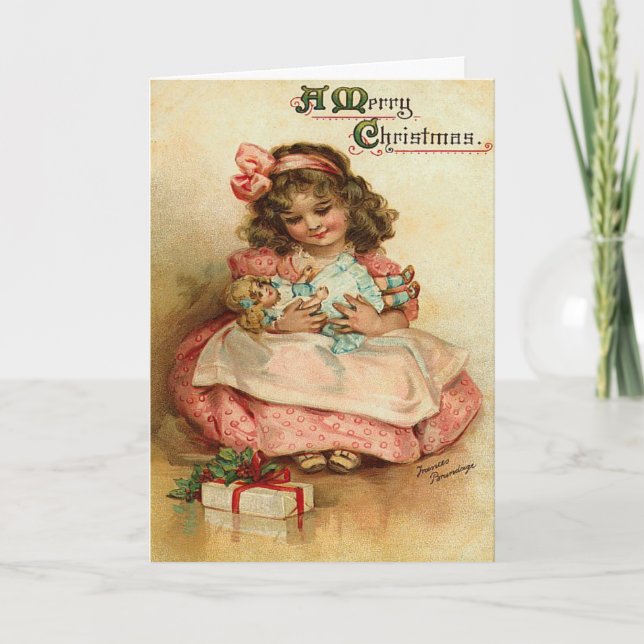 Carte de Noël enfant Vintage (Devant)