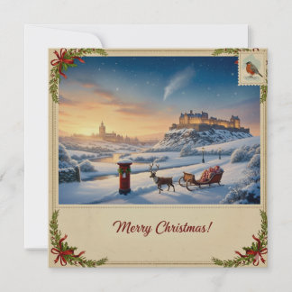 Carte de Noël enneigée