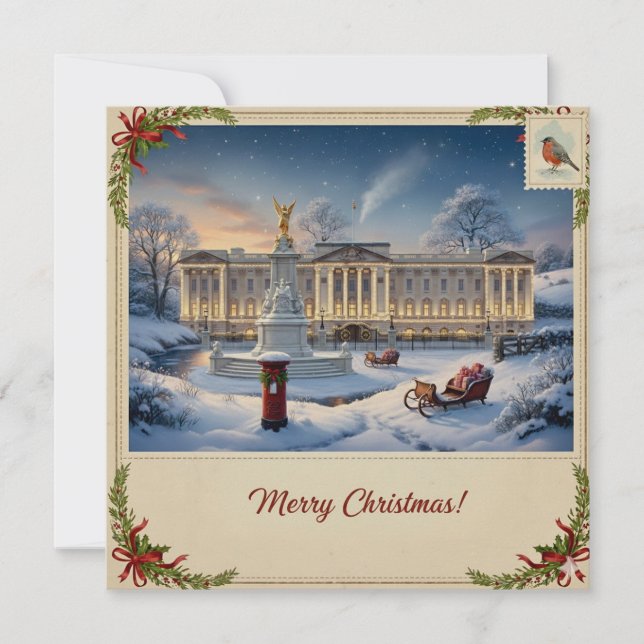 Carte de Noël enneigée (Devant)