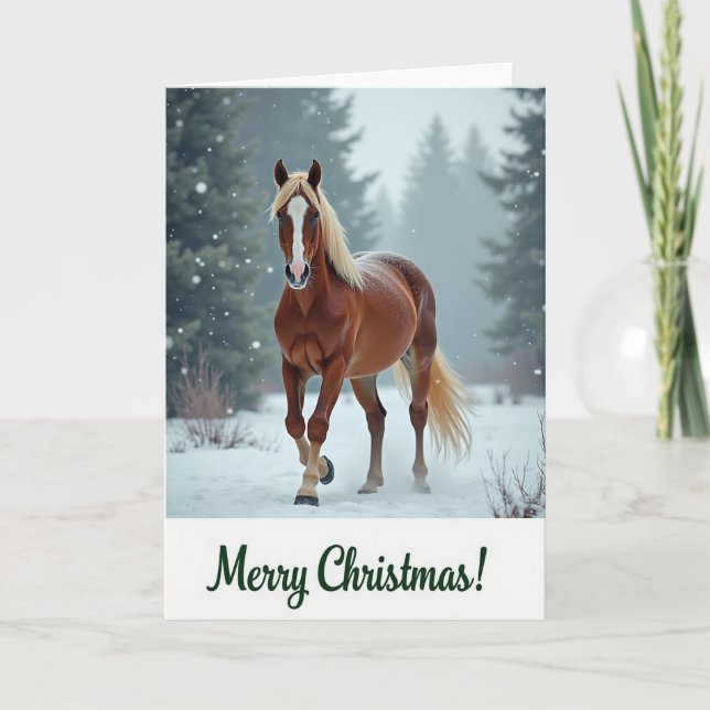 Carte de Noël Equine Grace (Devant)