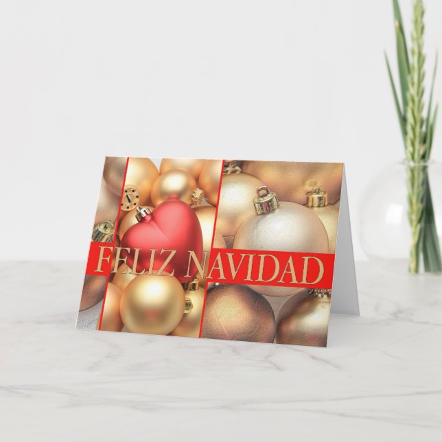 Carte de Noël espagnole Feliz Navidad (Devant)