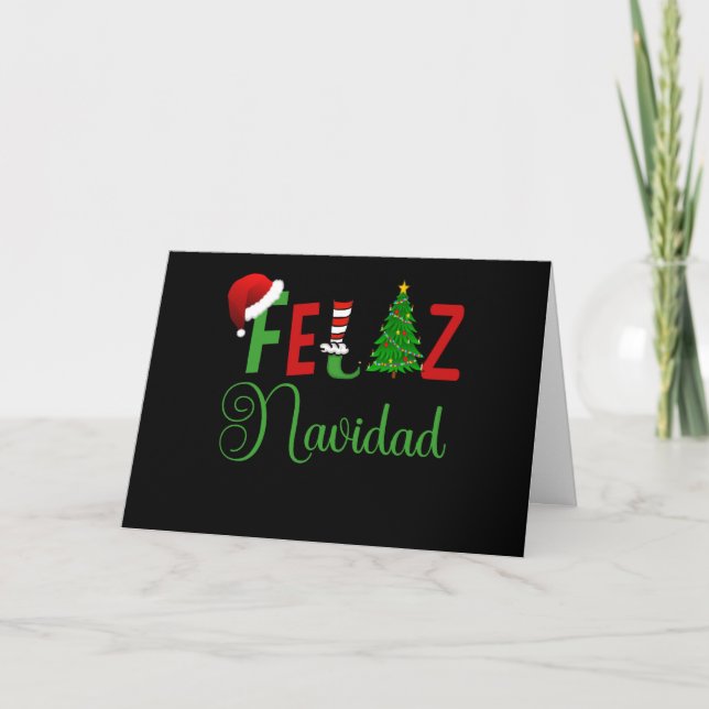 Carte de Noël espagnole Feliz Navidad (Devant)