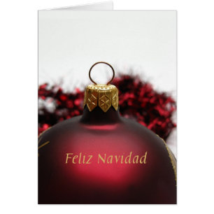 Carte de Noël espagnole Feliz Navidad