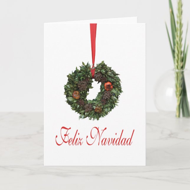 Carte de Noël espagnole Feliz Navidad (Devant)