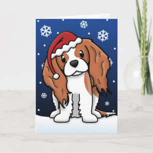 Carte de Noël Espagnole Kawaii Blenheim Cavalier