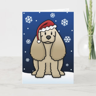 Carte de Noël espagnole Kawaii Cocker