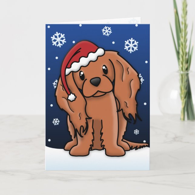 Carte de Noël espagnole Kawaii Ruby Cavalier (Devant)