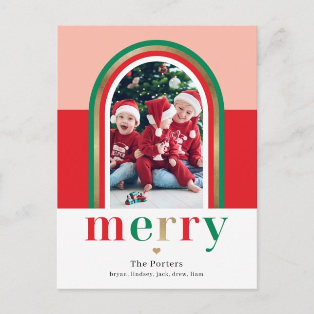 Carte de Noël et carte postale de la joyeuse arche (Devant)