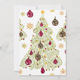 Carte de Noël et Nouvel An moderne minimale dessin