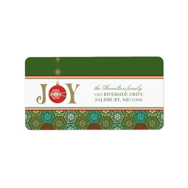 Carte de Noël Étiquettes de adresse (Devant)
