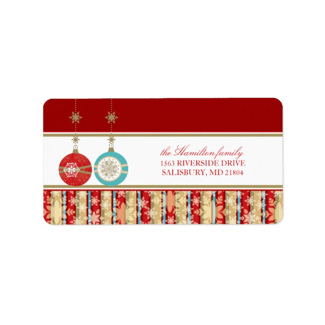 Carte de Noël Étiquettes de adresse (Devant)