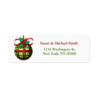 Carte de Noël Étiquettes de adresse | Ornement de