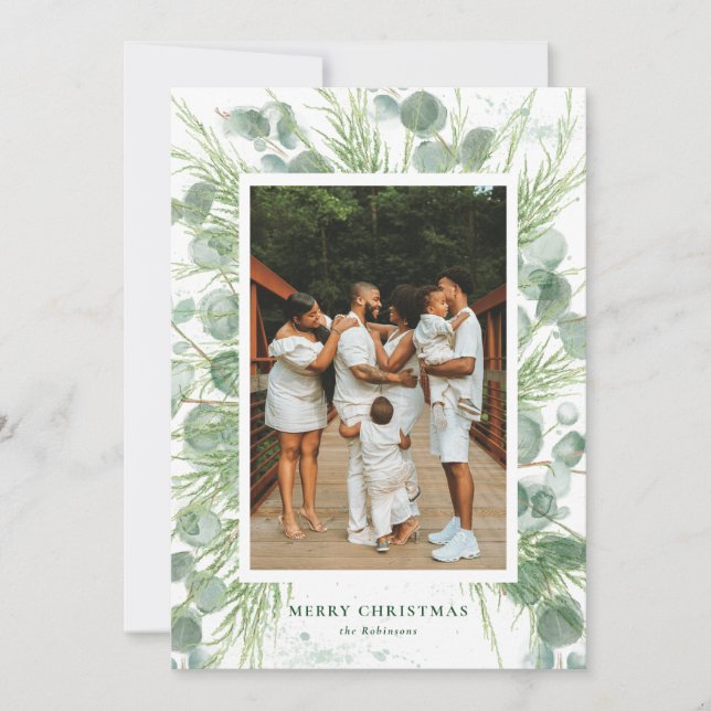 Carte de Noël Eucalyptus et Pine (Devant)