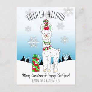 Carte de Noël Fa La La Llama