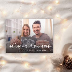 Carte de Noël Faire-part de grossesse en couple