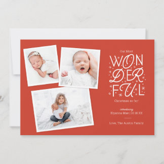 Carte de Noël faire-part de naissance