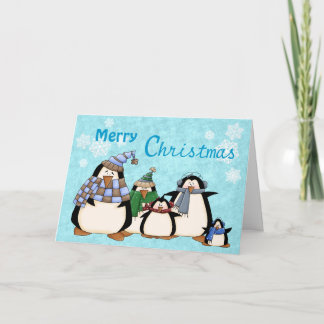 Carte de Noël faite sur commande de famille de