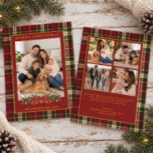 Carte de Noël Familiale à Carreaux Bourguignons 5