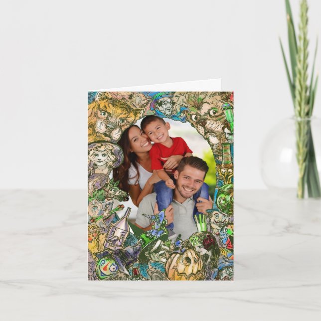 CARTE DE NOËL FAMILIALE AVEC LE MAGICIEN D'OZ + VO (Devant)