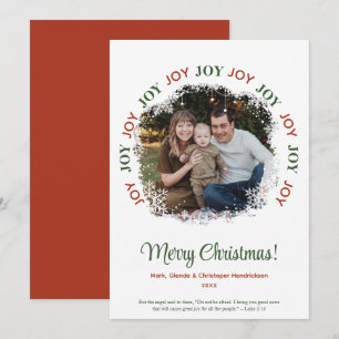 Carte de Noël familiale de joie