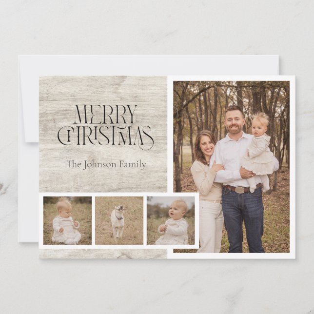 Carte de Noël familiale de pays simple (Devant)
