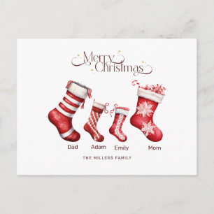 Carte de Noël familiale personnalisée Joyeux Noël