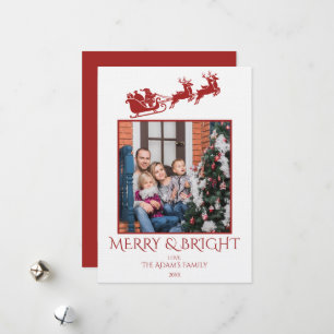 Carte de Noël Famille 2 Photos Joyeuse et Lumineus