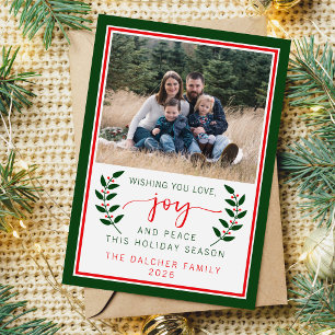 Carte de Noël Famille Joyeuses Fêtes 2024