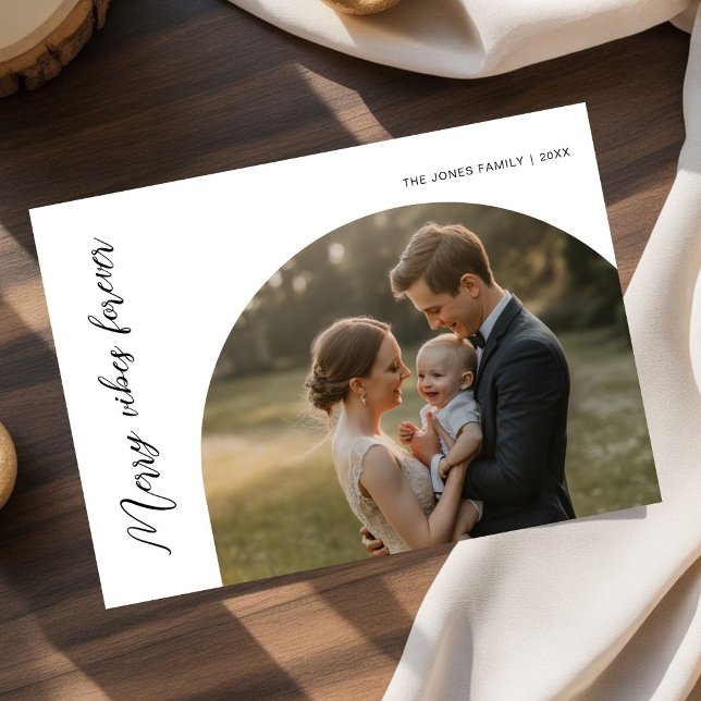 Carte de Noël Famille Lumineuse, Vibes Joyeuses Po (Créateur téléchargé)