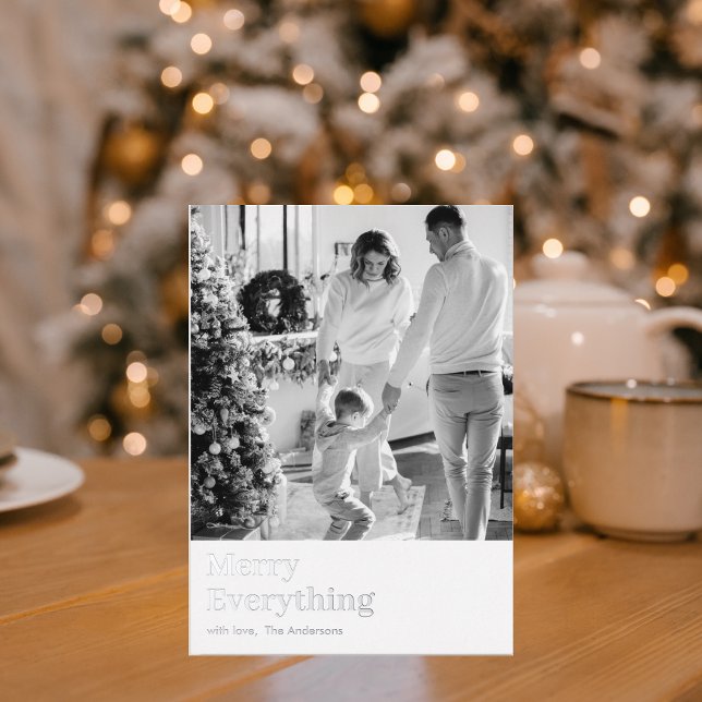 Carte de Noël Famille Moderne | Joyeux Tout | Fête (Créateur téléchargé)