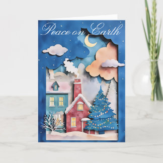 Carte de Noël fantaisiste avec découpage en papier