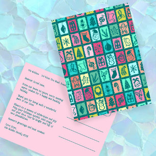 Carte de Noël Fantaisiste Grille Douce Personnalis
