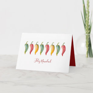 Carte de Noël Feliz Navidad aux piments