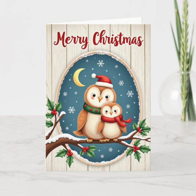 Carte de Noël Fenêtre enneigée (Devant)