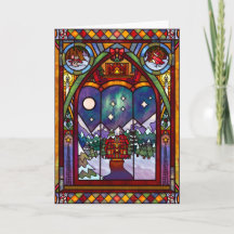 Carte de Noël Fenêtres d'Hiver