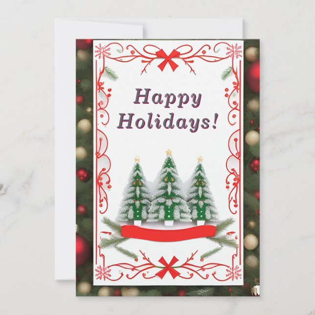 Carte de Noël festive (Devant)