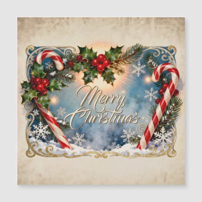 Carte de Noël festive avec éclat (Devant)