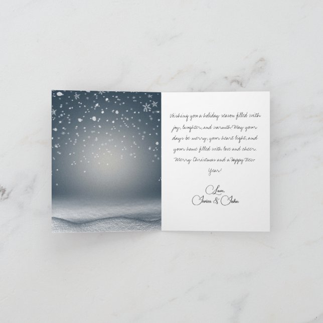Carte de Noël festive avec le Père Noël et ses ami (Intérieur)