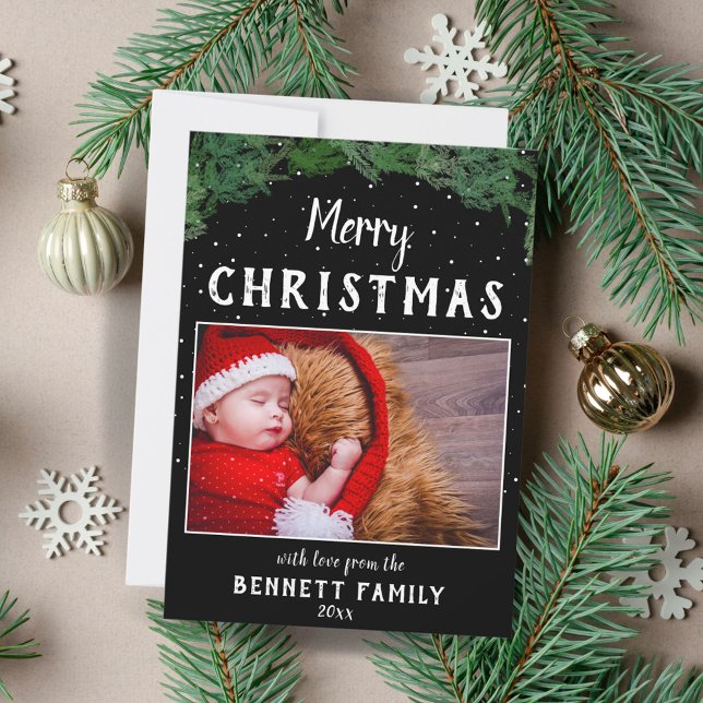 Carte de Noël festive avec texte personnalisable e (Créateur téléchargé)