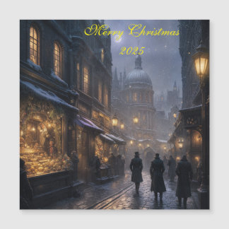 Carte de Noël festive de Londres ancienne 