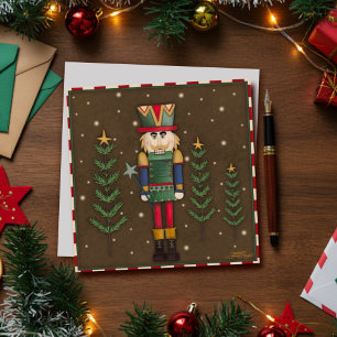 Carte de Noël festive et amusante de Casse-Noisett