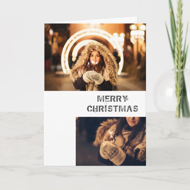 Carte de Noël festive moderne (Devant)