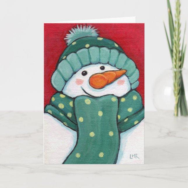 Carte de Noël Festive Snowman (Devant)